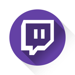 Purple background with a white outlined chat box in the center